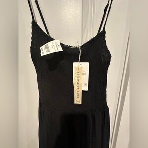 Saltwater Luxe Textured Black Dress